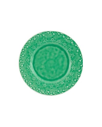 Farfurie pentru desert, verde, 22.9 cm, Flora - BORDALLO PINHEIRO